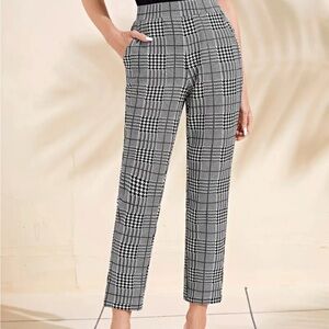 H&M Monochrome Checkered Women's Trousers